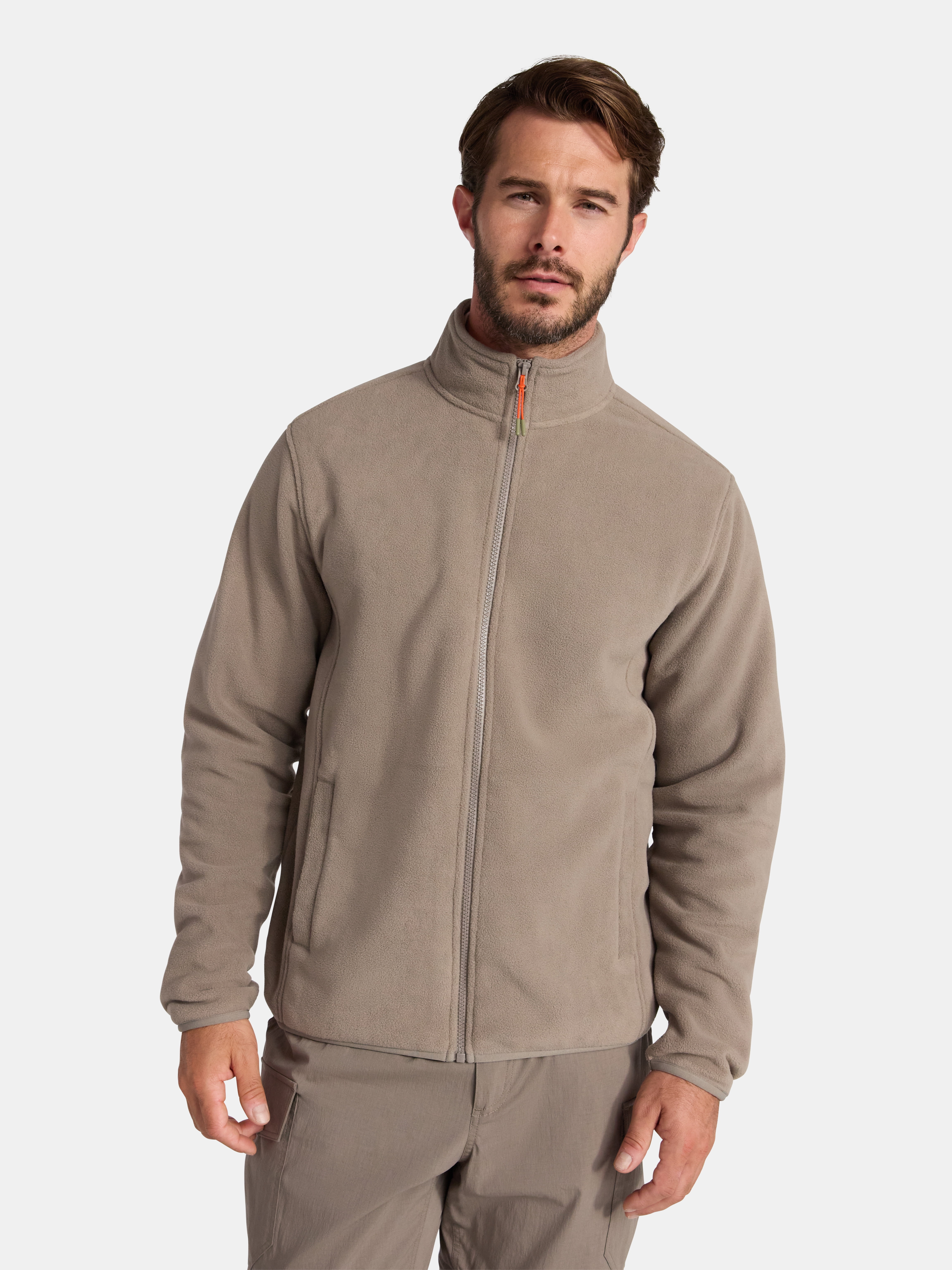 Ozark Trail Men's and Big Men's Fleece Zip-Front Jacket, Sizes S-3XL