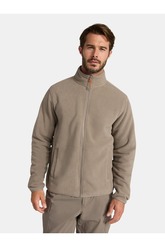 Men's and Big Men's Fleece Zip-Front Jacket, Sizes S-3XL