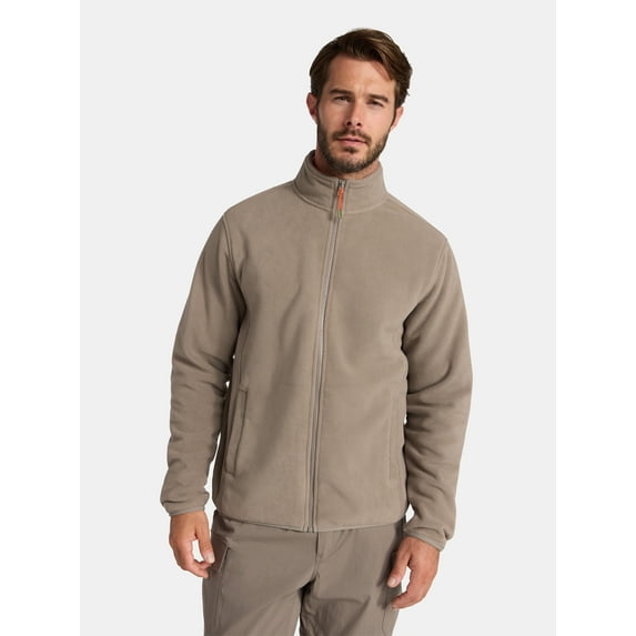 Ozark Trail Men's and Big Men's Fleece Zip-Front Jacket, Sizes S-3XL