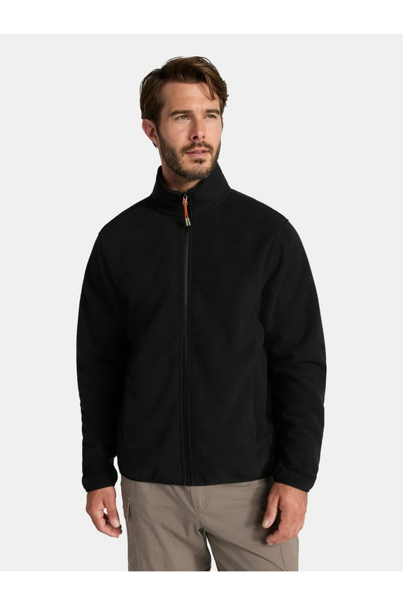 Men's and Big Men's Fleece Zip-Front Jacket, Sizes S-3XL