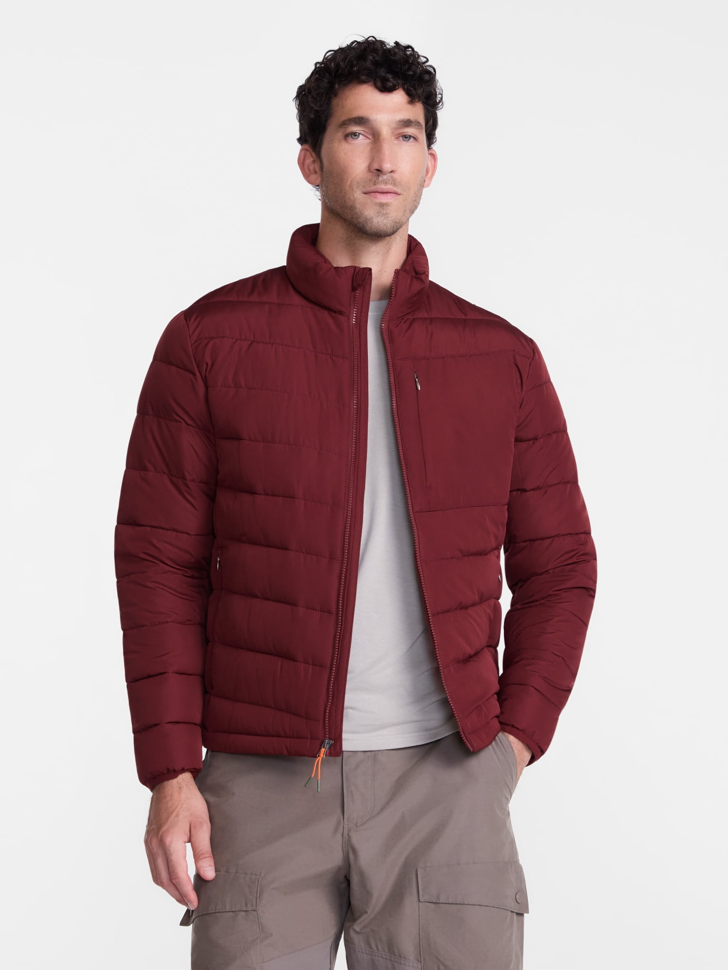 Ozark Trail Men's and Big Men's Puffer Jacket, Sizes S-4XB