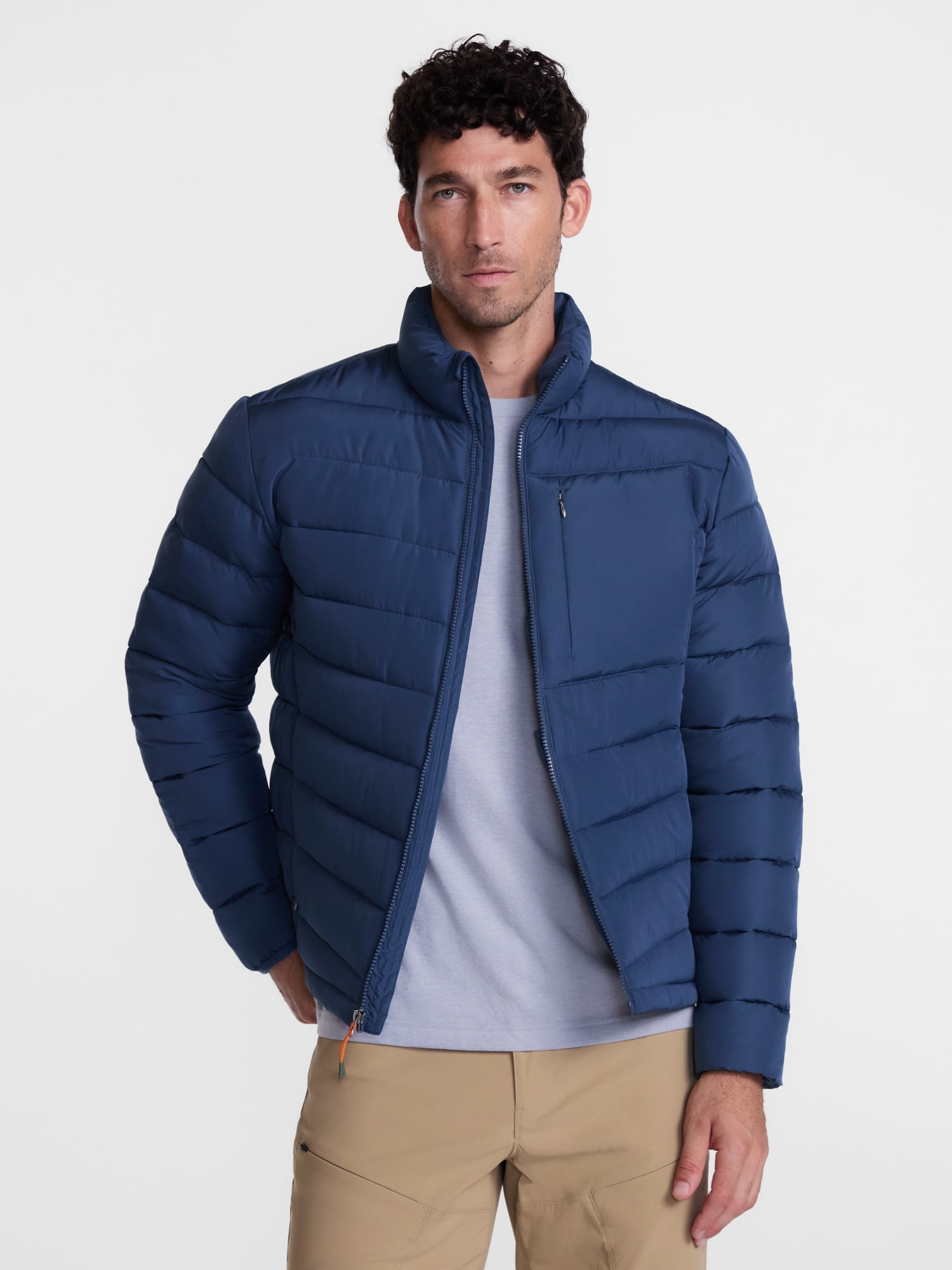 Ozark Trail Men's and Big Men's Puffer Jacket, Sizes S-4XB