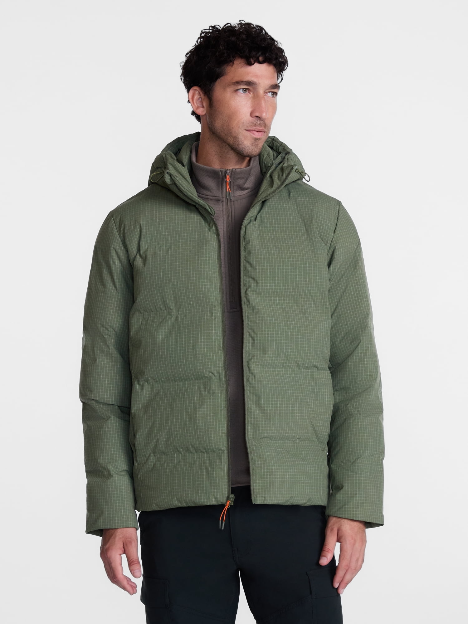 Ozark Trail Men's and Big Men's Ripstop Puffer Jacket, Sizes S-3XL