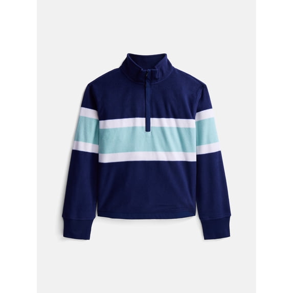 Ozark Trail Boys Rugby Pullover with Long Sleeves, Sizes 4-18 & Husky