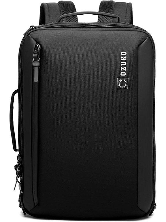 Convertible Laptop Backpack Briefcase, 15.6" Oxford Cloth Work Travel Bag, Multi-Functional Business Backpack for Men Women,Black