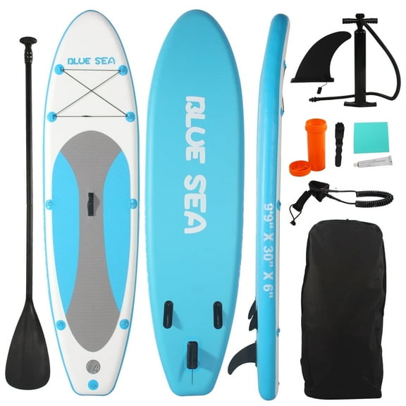 OZVMZQ 10' Inflatable Stand up Paddle Board Kayak, Extra Wide SUP, with Premium Accessories, High Capacity, Safety Ankle Leash, for Yoga Fishing