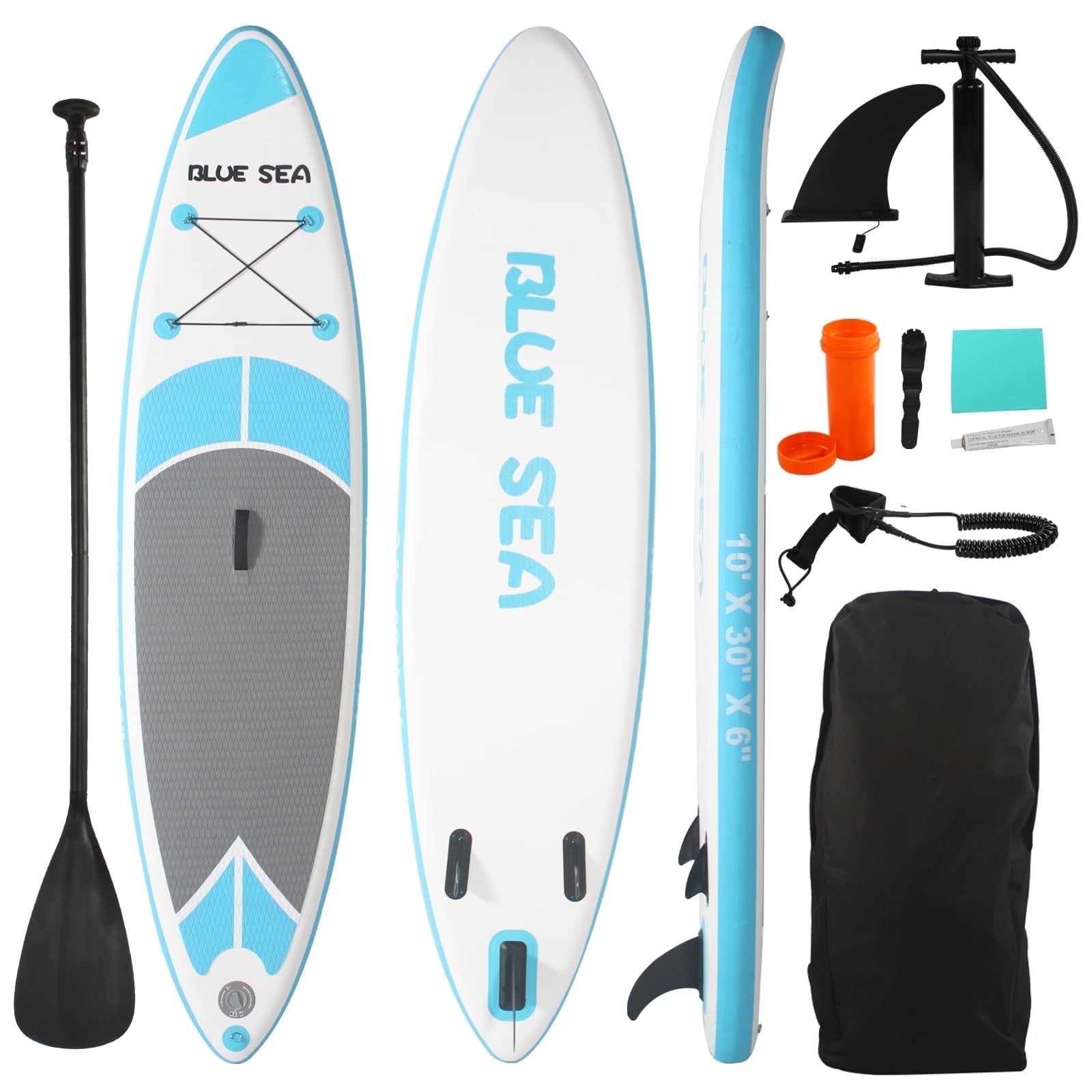 OZVMZQ 10' Inflatable Stand up Paddle Board, with Premium Accessories, Waterproof Dry Bag, Adjustable Paddle, Foldable, Durable, Lake Use, for Adult, Unisex