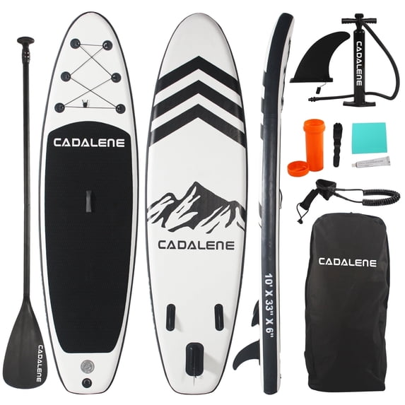 OZVMZQ 10' Inflatable Stand up Paddle Board, with Premium Accessories, Durable PVC Material, Non-slip EVA Deck, Yoga Fishing, for Kid & Adult