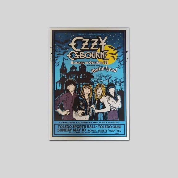 OZZY OSBOURNE Blizzard of Ozz Tour Poster Size 24''x36'' The Golden Shop