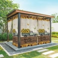 thumbnail image 1 of Summer Truck Sunflower Outdoor Curtains for Patio, Country Vintage Yellow Flower Leaf Butterfly Waterproof Outside Curtains Privacy Blackout Curtain for Porch Pergola Cabana, 2 Panel 54W x 108L Inch, 1 of 9