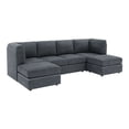 thumbnail image 1 of Oadeer Home 106" Fabric Modern Symmetrical Modular Corner Sectional with Ottoman, 1 of 9