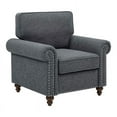 thumbnail image 1 of Oadeer Home 30.5" Modern Linen Blend Fabric Upholstered Accent Chair in Gray, 1 of 9
