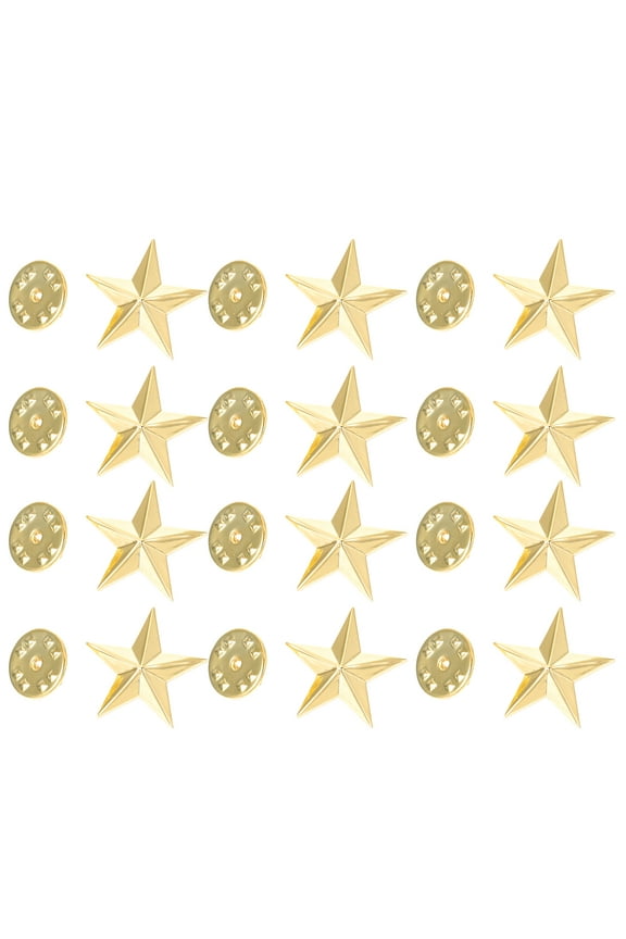 Oahisha 12pcs Star Shape Badges Lapel Pins Star Rating Badges Party Costume Decorations