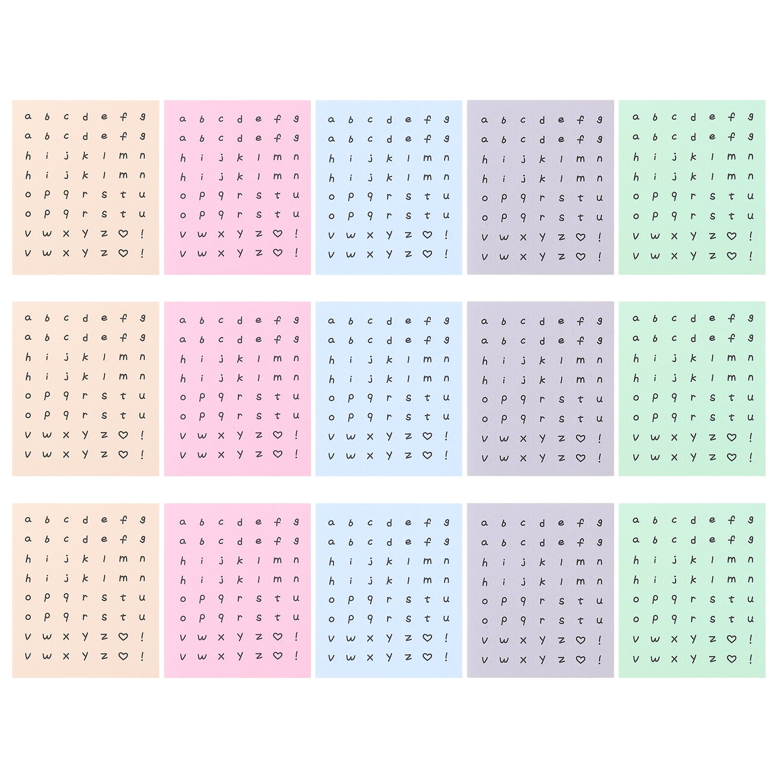 Oahisha 15 Sheets of Scrapbook Alphabet Stickers Decorative Alphabet