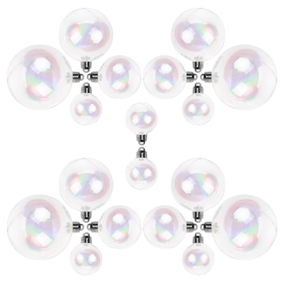 OATIPHO Clear Plastic Christmas Baubles for Tree and Home Decoration 54Pcs