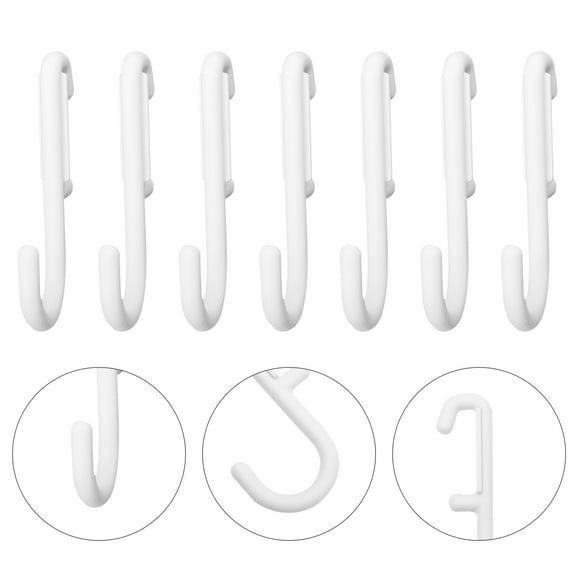 7Pcs Metal Pegboard J Hook Accessories Peg Board Wall Display Assortment for Jewelry Organizer Hanging Tools