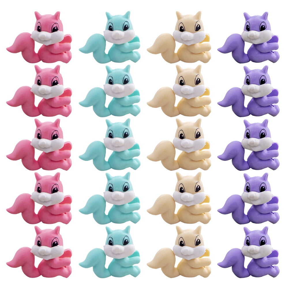 Oahisha Animal Erasers,20Pcs Cartoon Squirrel Erasers Adorable Animals Erasers Students Pencil