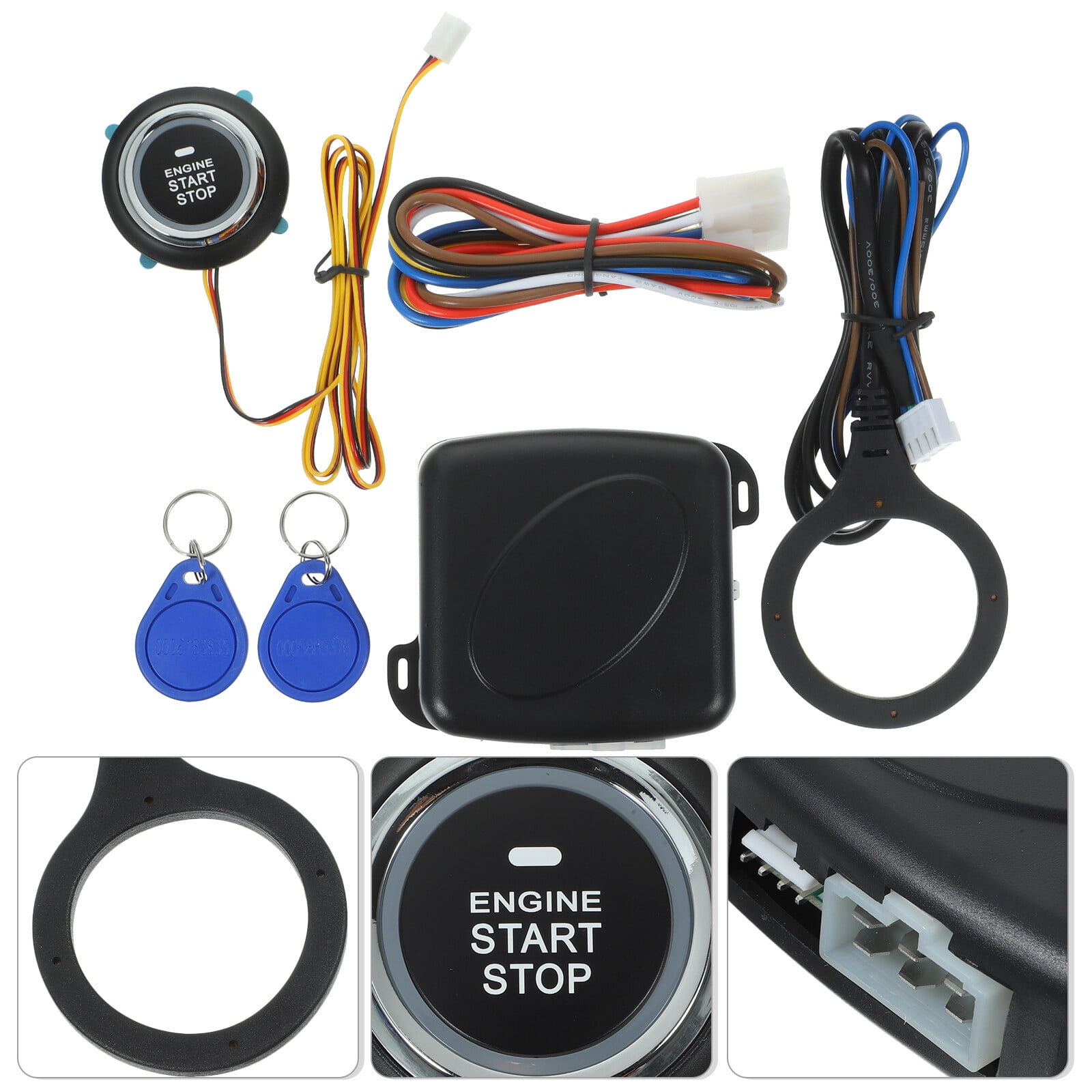 Oahisha Car Ignition Switch Antitheft Push Button System 12V RFID