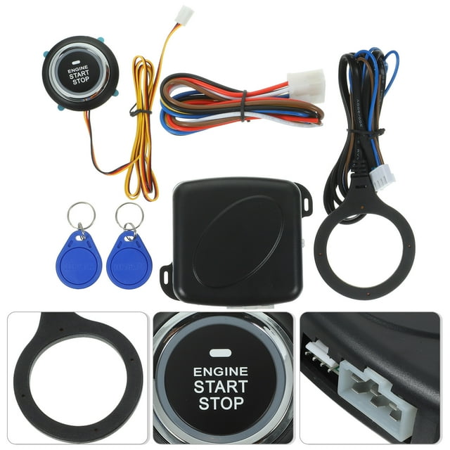 Oahisha Car Ignition Switch Antitheft Push Button System 12V RFID Start Stop Button Entry