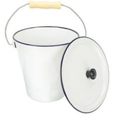 Oahisha Enamel Bucket Serving Bucket Liquid Container Milk Storage 