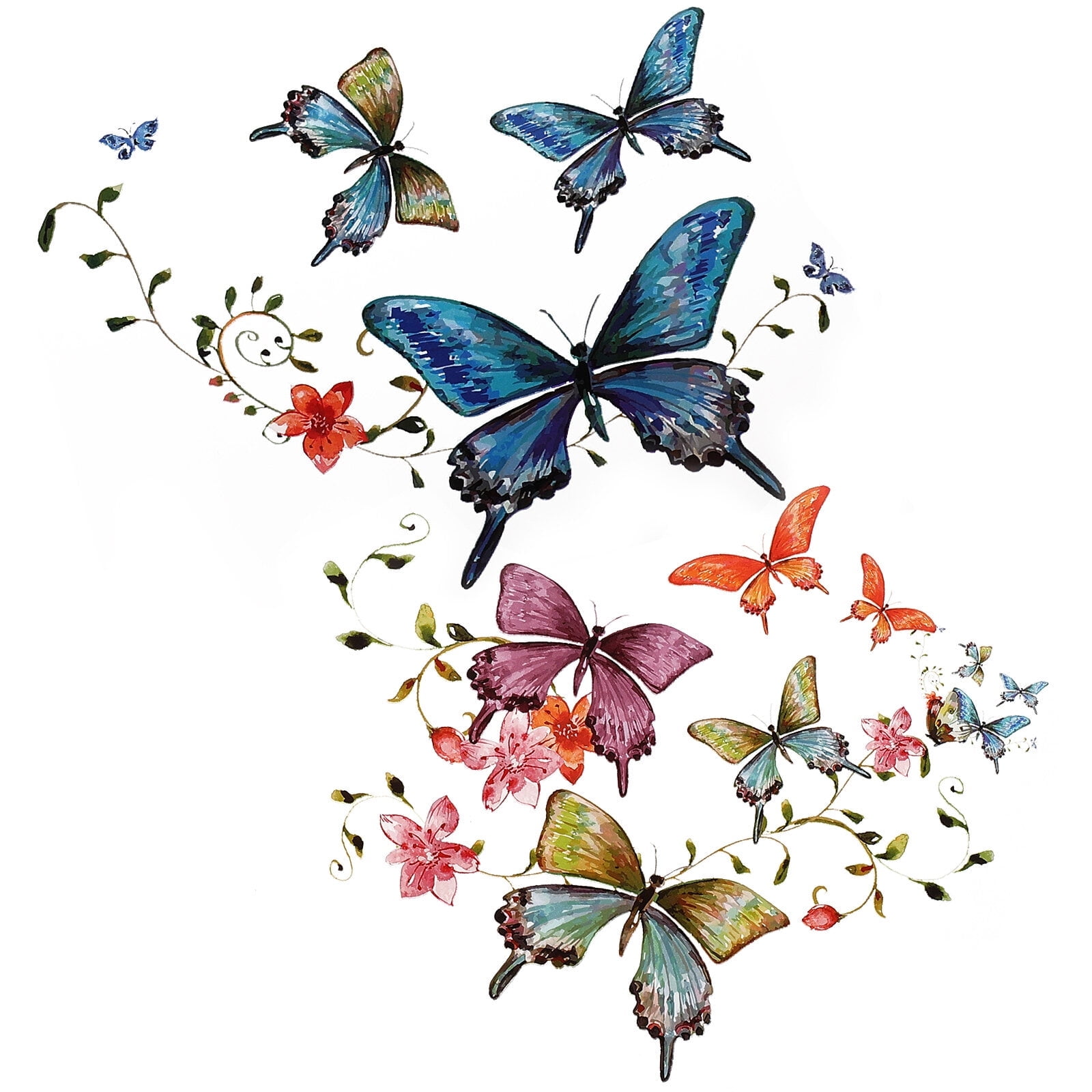 Oahisha Iron On Decals,2pcs Iron On Patches Heat Transfer Butterflies Printing Patches Diy Clothing Iron On Decals