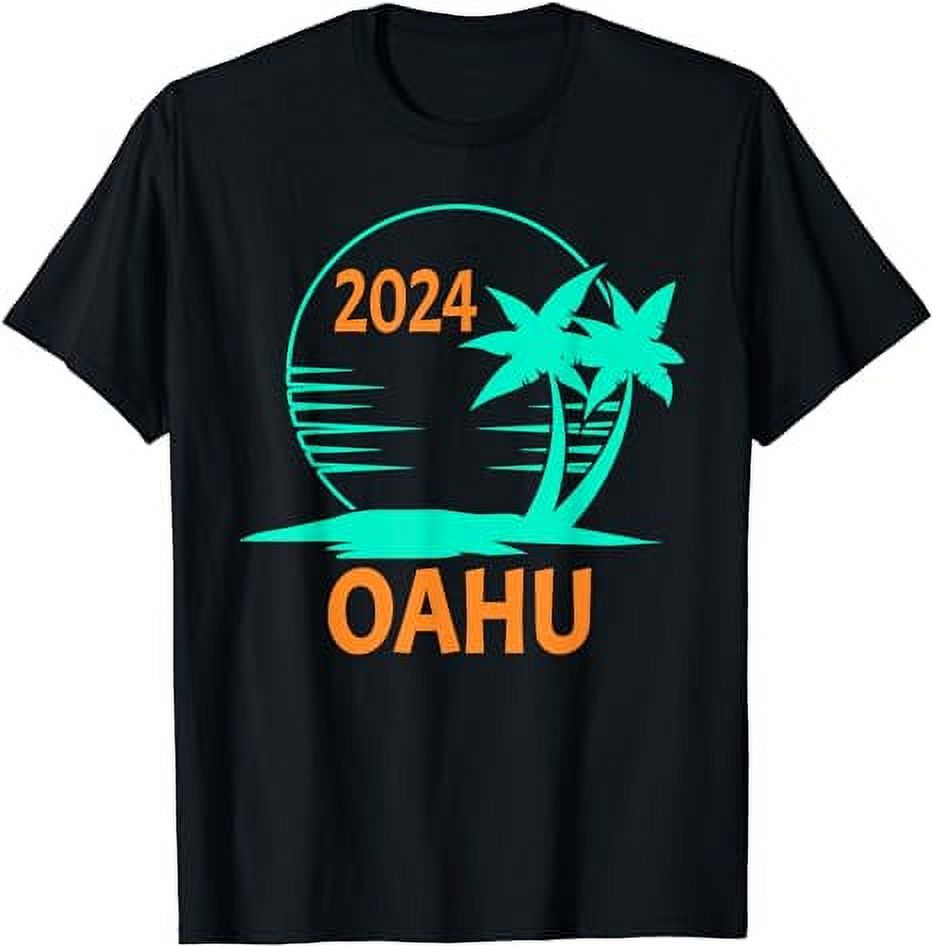 Oahu 2024 Family Vacation Cool Palm Tree TShirt