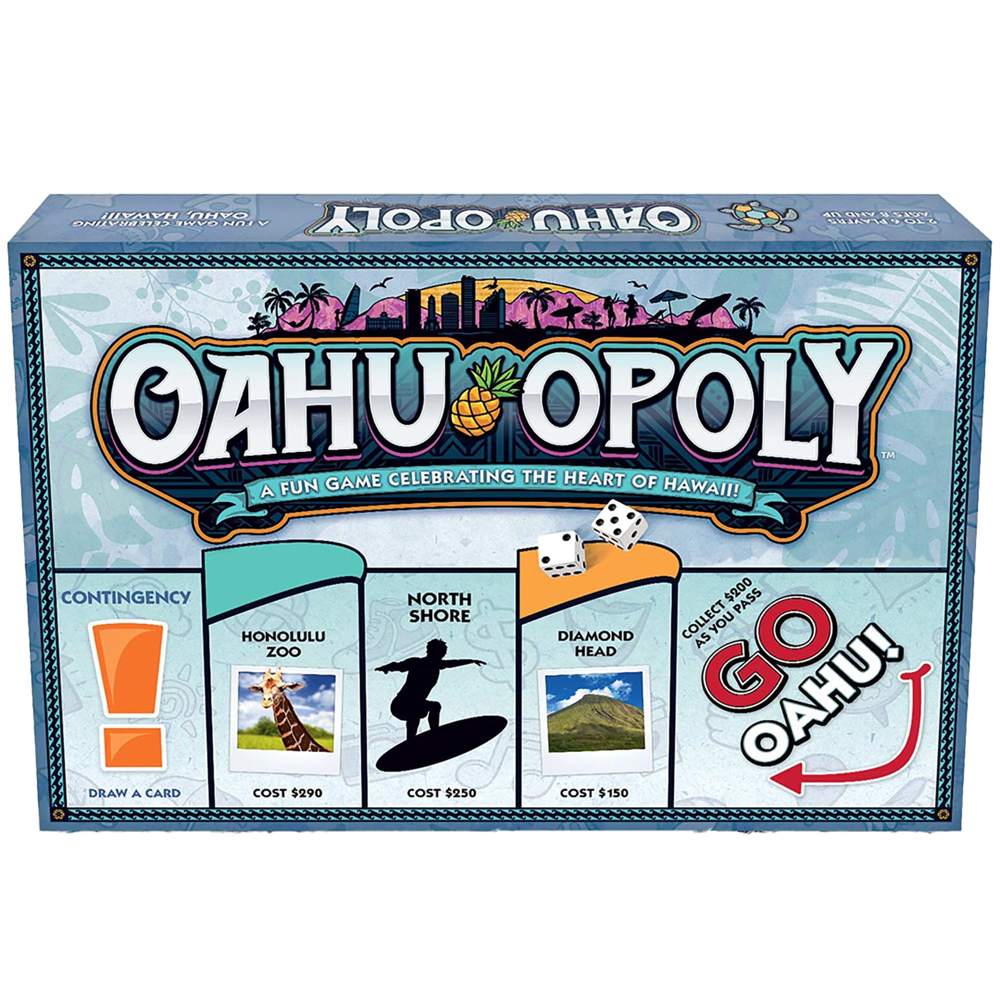 Late For The Sky: Oahu-Opoly - Vacation Destination City Themed Opoly-Style Board Game, Family Strategy Play, 2-6 Players, Traditional or 1hr Version
