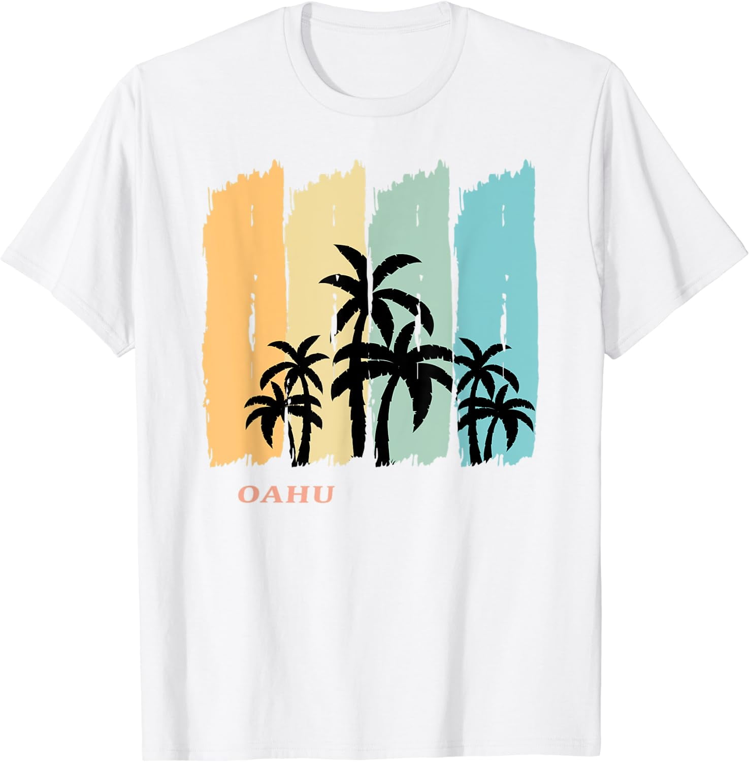 Oahu Palm Hawaii Aloha Gift Waikiki Island Honolulu Souvenir T-Shirt ...