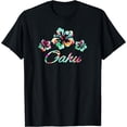 thumbnail image 1 of Oahu T Shirt Hawaii Hawaiian Hibiscus flowers T-Shirt, 1 of 3