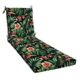 thumbnail image 1 of Oahu Tropical Black Essentials Chaise Lounge Cushion, 1 of 7