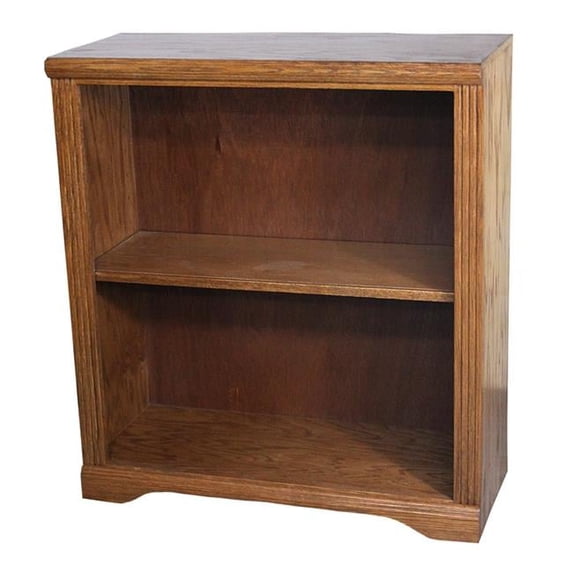Oak 36 in. Open Bookcase with Arched Base, Light