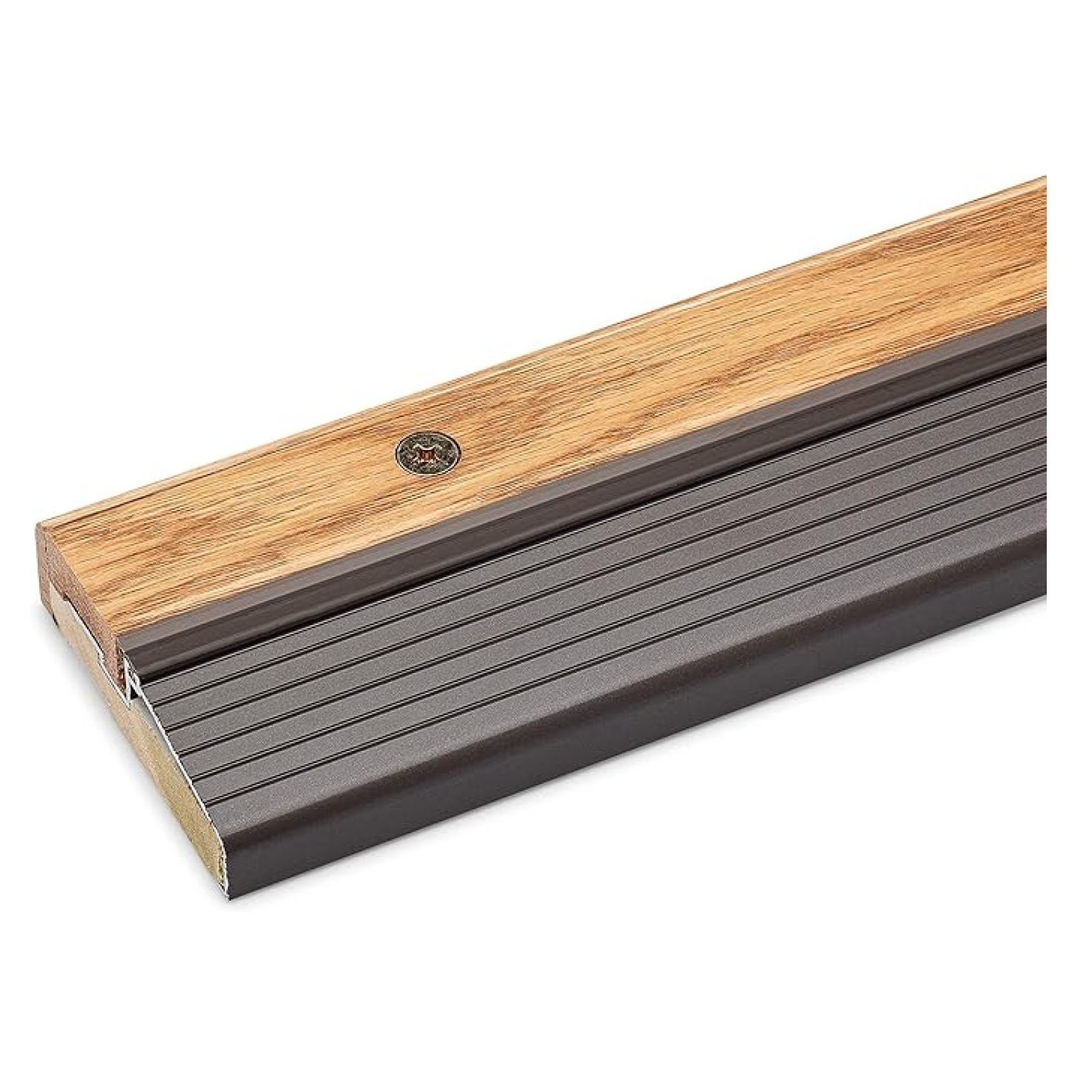 Oak & Aluminum Adjustable Threshold 3 5/8" Wide Adjustable from 1 1/8 ...
