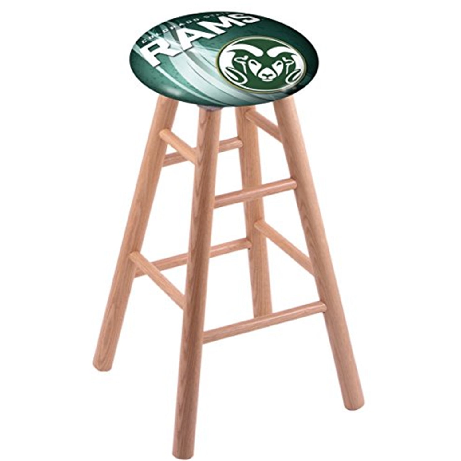 Oak Bar Stool in Natural Finish with Colorado State Seat