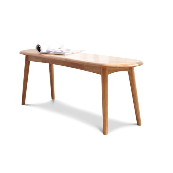 Oak Bench, Half - Round Style / Aesthetic Addition to Kitchen Dining