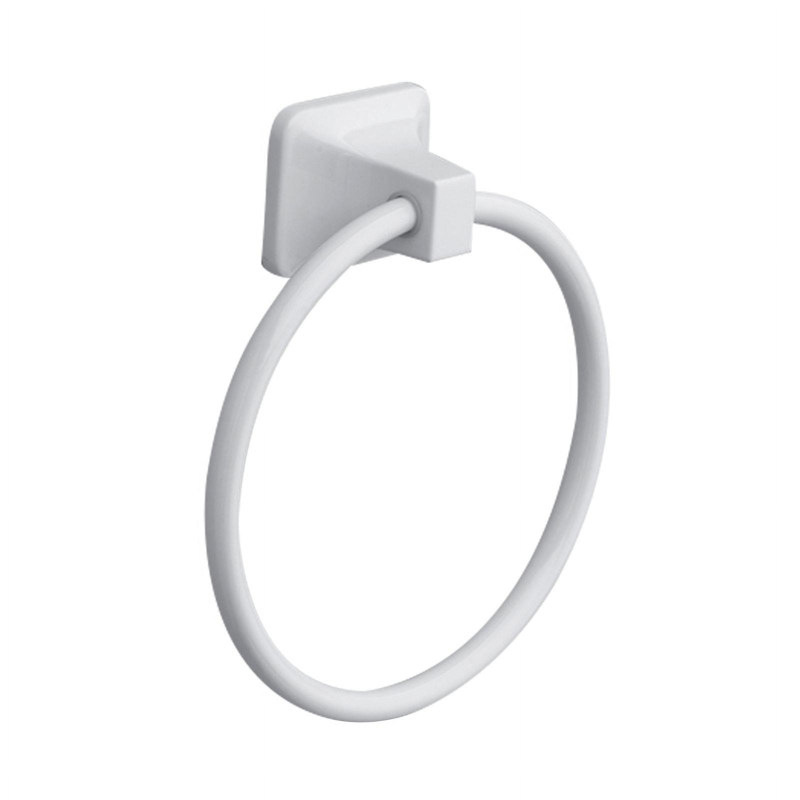 White Satin Die Cast Zinc Towel Ring