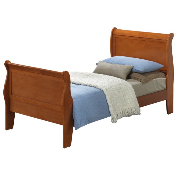 Oak Color Scheme - Wood Trim Feature - Bedroom Interior - Charming Bed Display