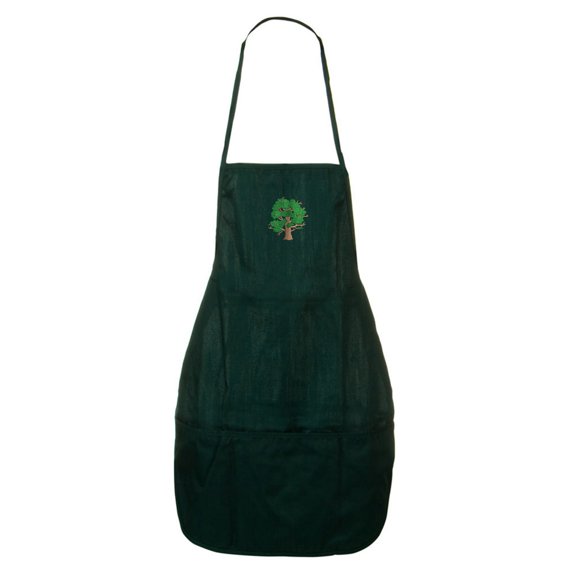 Oak Embroidered Solid Chef's Apron - Forest OSFM