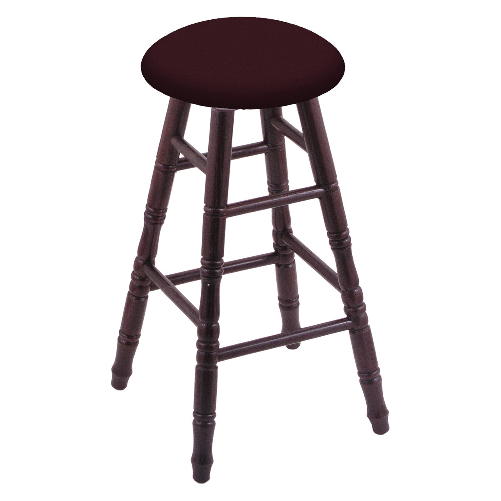 Oak Extra Tall Bar Stool in Dark Cherry Finish with Allante Wine Seat