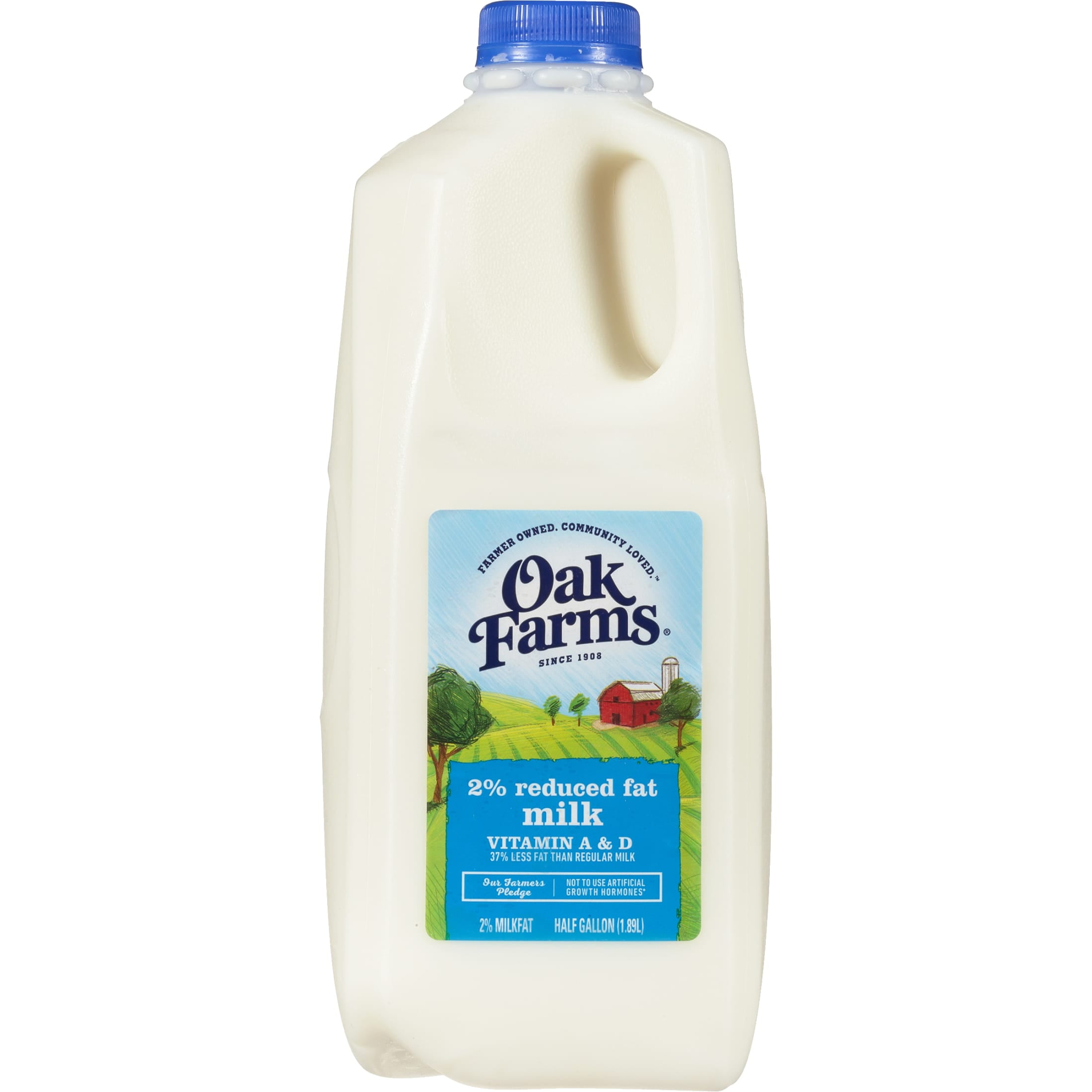 Oak Farms 2% Reduced Fat Milk, Half Gallon