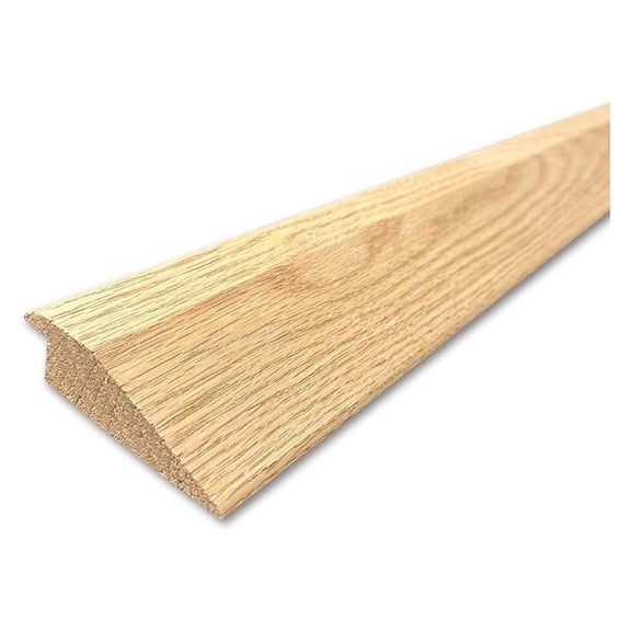 Oak Floor Transition Reducer Strip  3 FT x 2 1/2" Wide Wood Threshold Transition for 1/2" Flooring, Red Oak Transition Strip, Wooden Threshold for Doorways, Floor Reducer Transition Strip