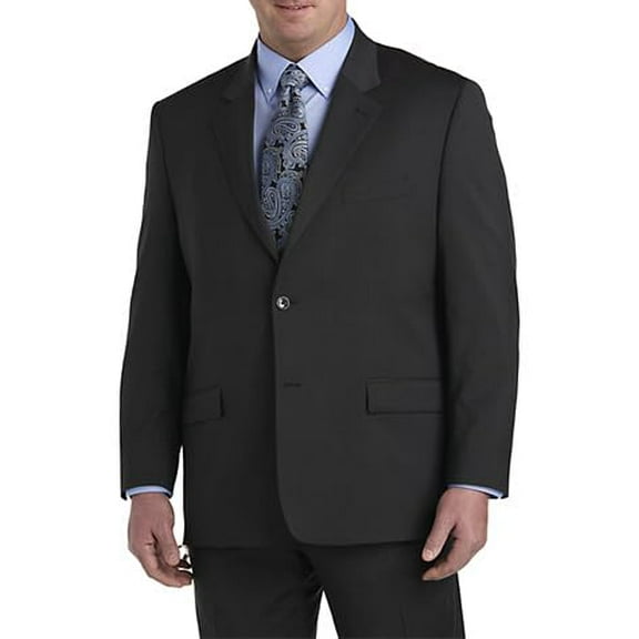 Oak Hill Premium by DXL Men's Big and Tall Jacket-Relaxer Suit Jacket Charcoal 58 L