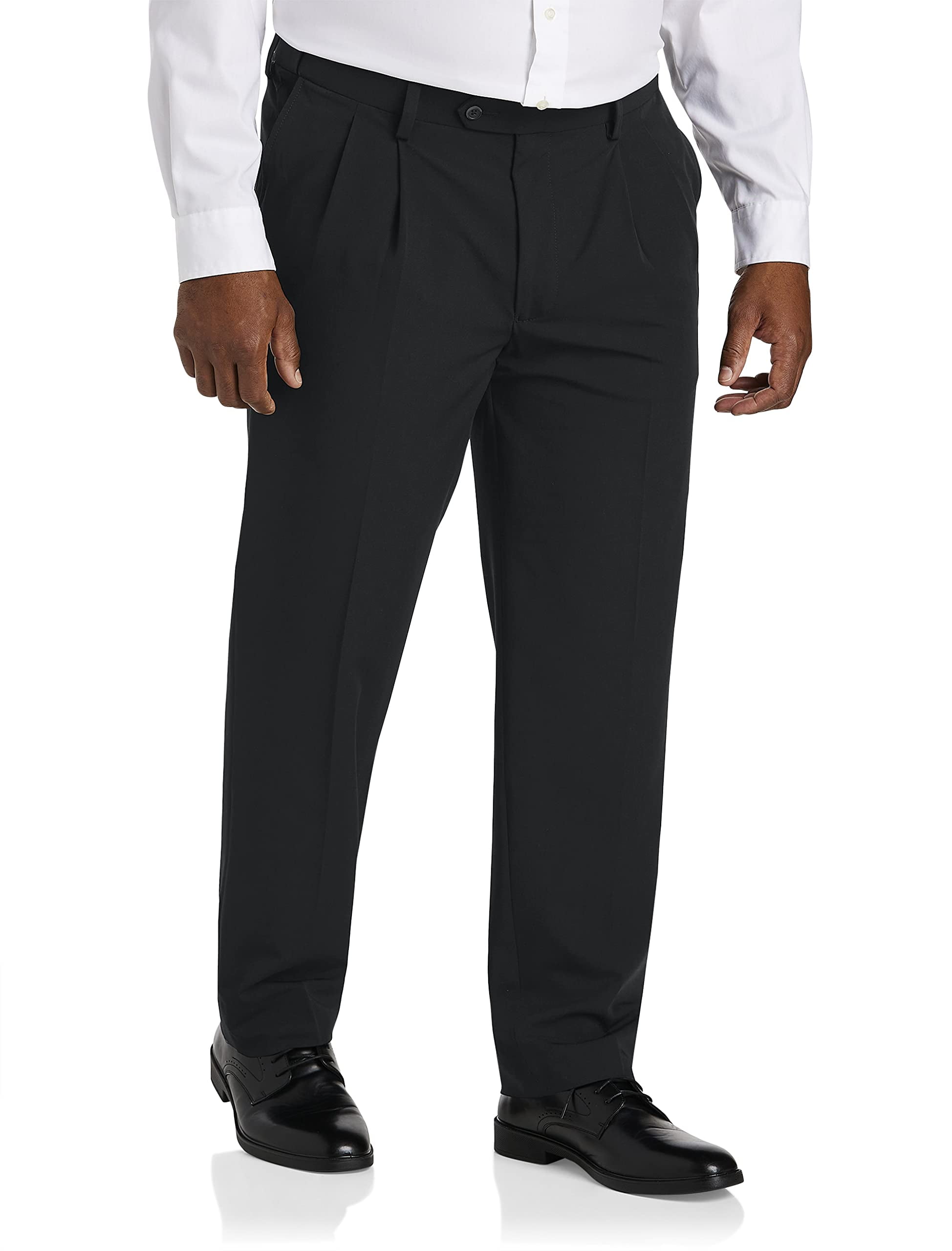 パンツ VIN PIQ IN 2PLEATED DRESS TROUSERS Oak-Hill-by-DXL-Men-s-Big-and-