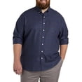 thumbnail image 1 of Heathered Plaid Sport Shirt Navy 3XL, 1 of 6