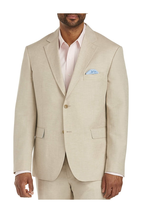 Jacket-Relaxer Linen-Blend Suit Jacket Flax 4XLT