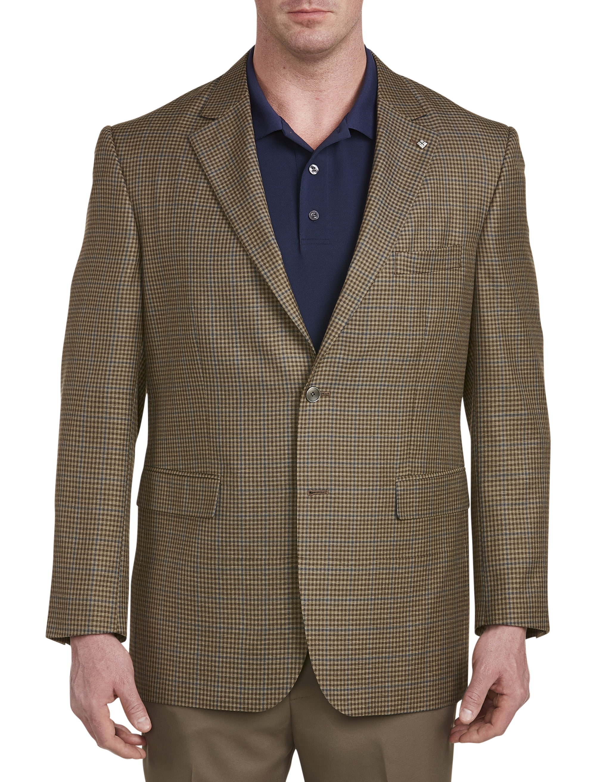 Oak Hill by DXL Men's Big and Tall Suit Jacket - Exclusive Relaxer Fit, Charcoal or Black - Size 44-66