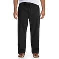 thumbnail image 1 of Linen-Blend Drawstring Pants Black 2XL, 1 of 7