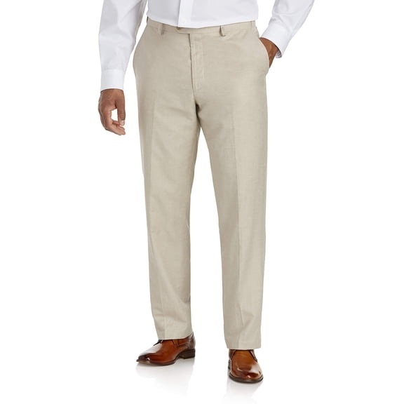 Linen-Blend Suit Pants Flax 48 x 30