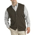 thumbnail image 1 of Oak Hill by DXL Men's Big and Tall Button-Front Sweater Vest, Java Heather, 6XL, 1 of 5