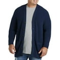 thumbnail image 1 of Oak Hill by DXL Men's Big and Tall Ribbed V-Neck Cardigan Dress Blues 5XL, 1 of 5