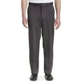 thumbnail image 1 of Oak Hill by DXL Men's Big and Tall Waist-Relaxer Flat-Front Microfiber Pants- New Improved Fit, Grey, 56W X 28L, 1 of 6